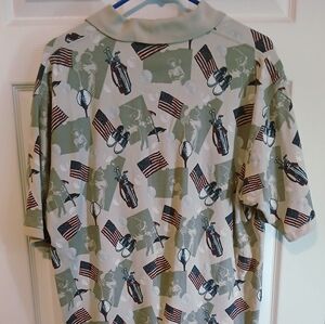 Croft & Barrow Beige Patriotic Graphic Tee